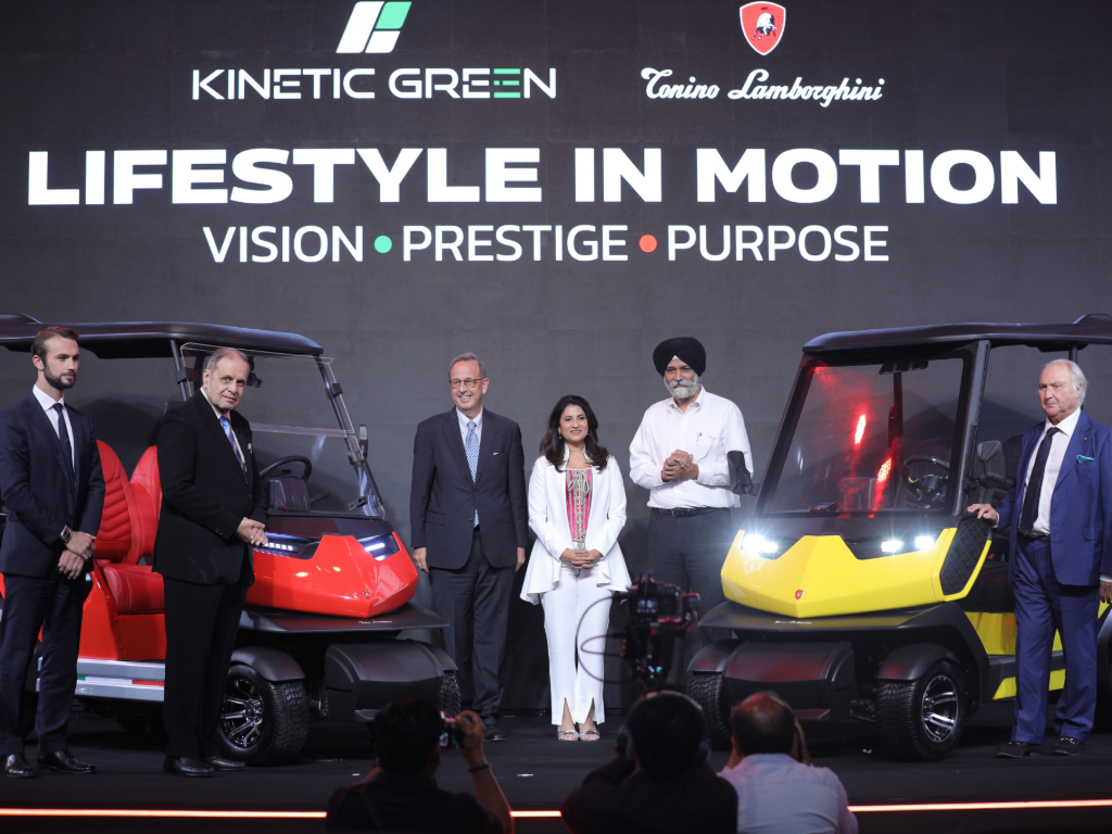 Kinetic Green Tonino Lamborghini electric cart front