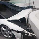 Lamborghini Gallardo Spyder Crash Delhi Front