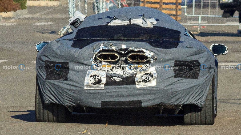 Lamborghini Hybrid Supercar Spied Rear