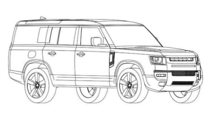 Land Rover Defender 130 Patent Image