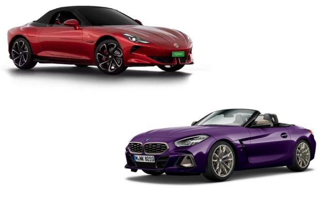 MG Cyberster Vs BMW Z4 M40i front