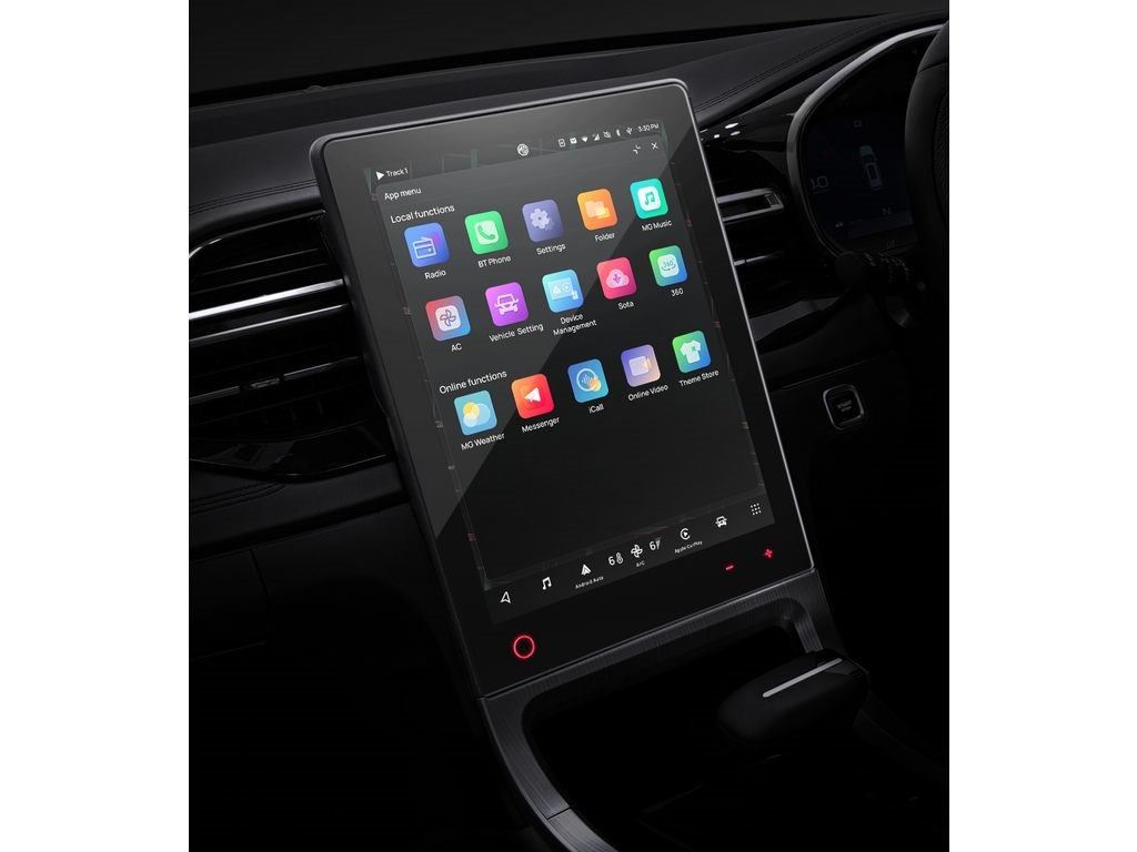 MG Hector Facelift Infotainment System Icons
