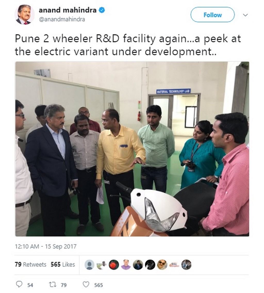 Mahindra Electric Scooter Under Development