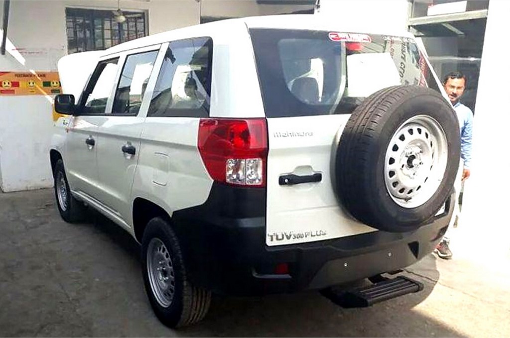 Mahindra TUV300 Plus Rear Spied