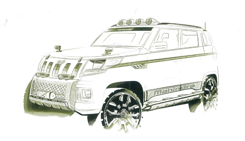 Mahindra-TUV3OO-Sketch-Off-Roader