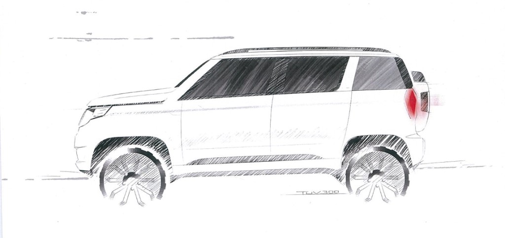 Mahindra-TUV3OO-Sketch