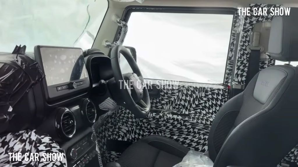 Mahindra Thar 5-Door Prototype Front Seats