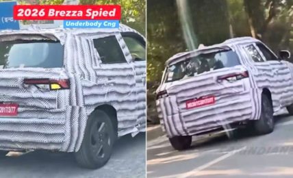 Maruti Brezza Facelift Spied