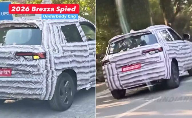 Maruti Brezza Facelift Spied