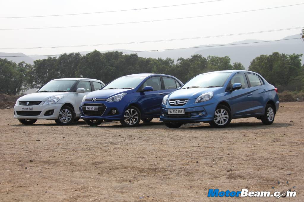 Maruti DZire vs Hyundai Xcent vs Honda Amaze Shootout