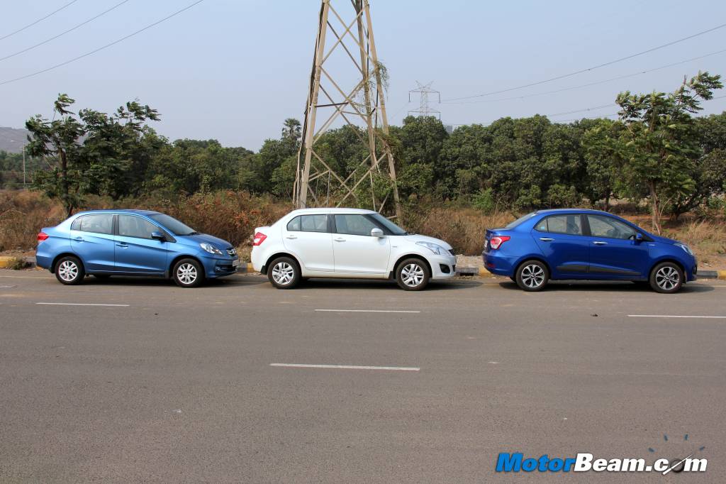 Maruti DZire vs Hyundai Xcent vs Honda Amaze Test Drive