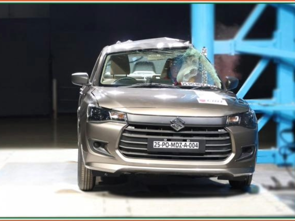 Maruti Dzire crash test front