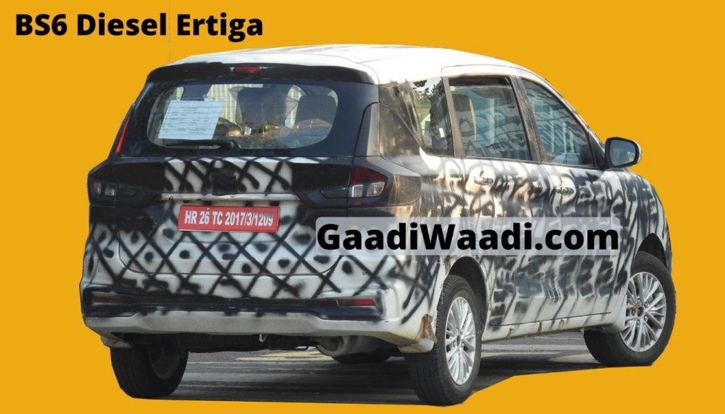 Maruti Ertiga Diesel BS6 Spotted