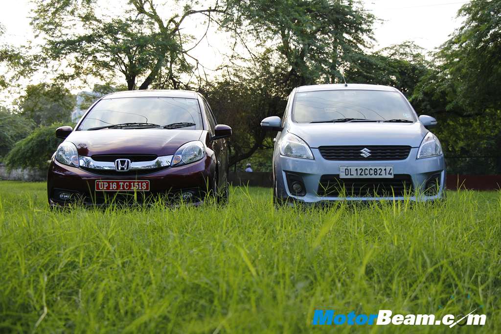 Maruti Ertiga vs Honda Mobilio Front
