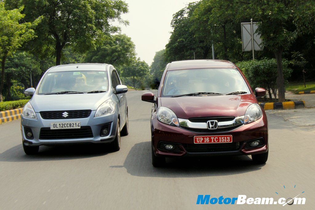 Maruti Ertiga vs Honda Mobilio Performance Review