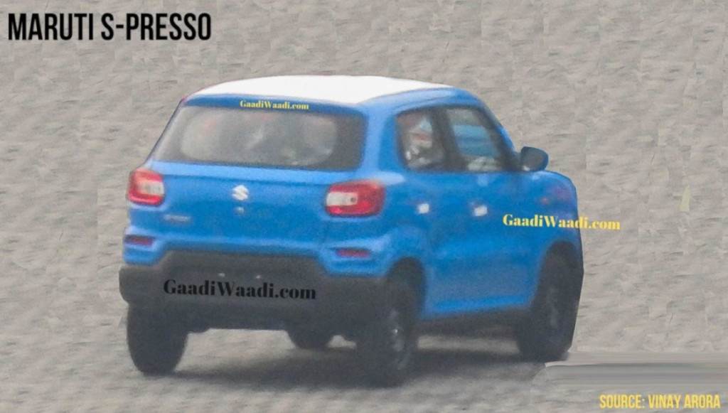 Maruti S-Presso Spied In Blue