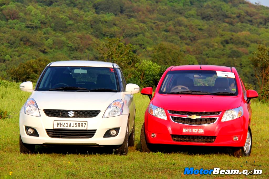 Maruti Swift vs Chevrolet Sail Shootout