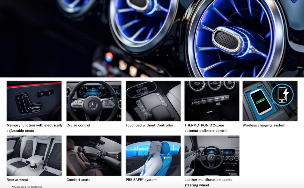 Mercedes A-Class Limousine Features