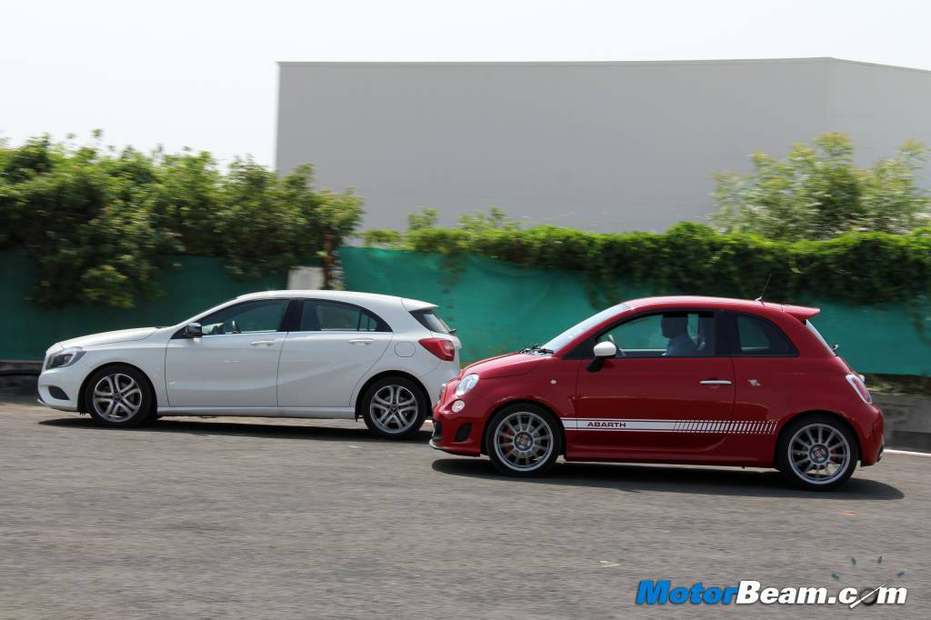 Mercedes A-Class vs Fiat 500 Abarth Performance