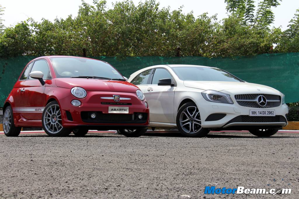 Mercedes A-Class vs Fiat 500 Abarth