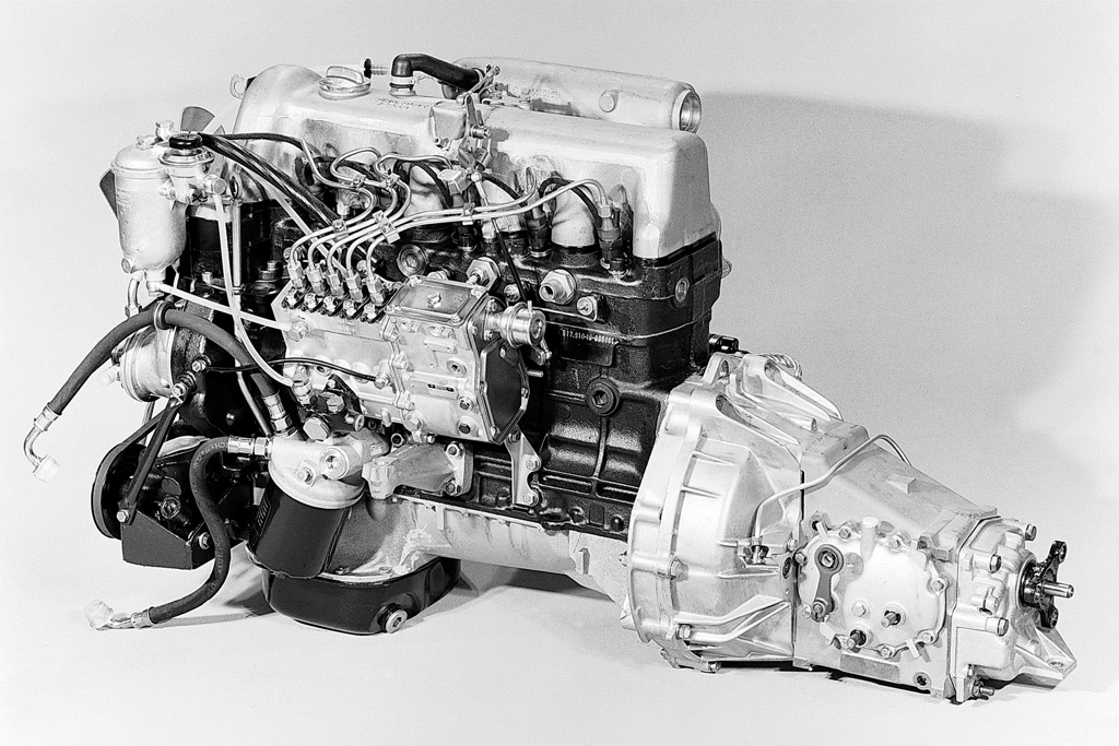 Mercedes Benz 240D Five Cylinder Diesel Engine