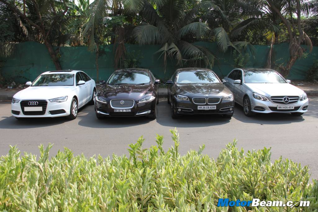 Mercedes E-Class vs BMW 5-Series vs Audi A6 vs Jaguar XF