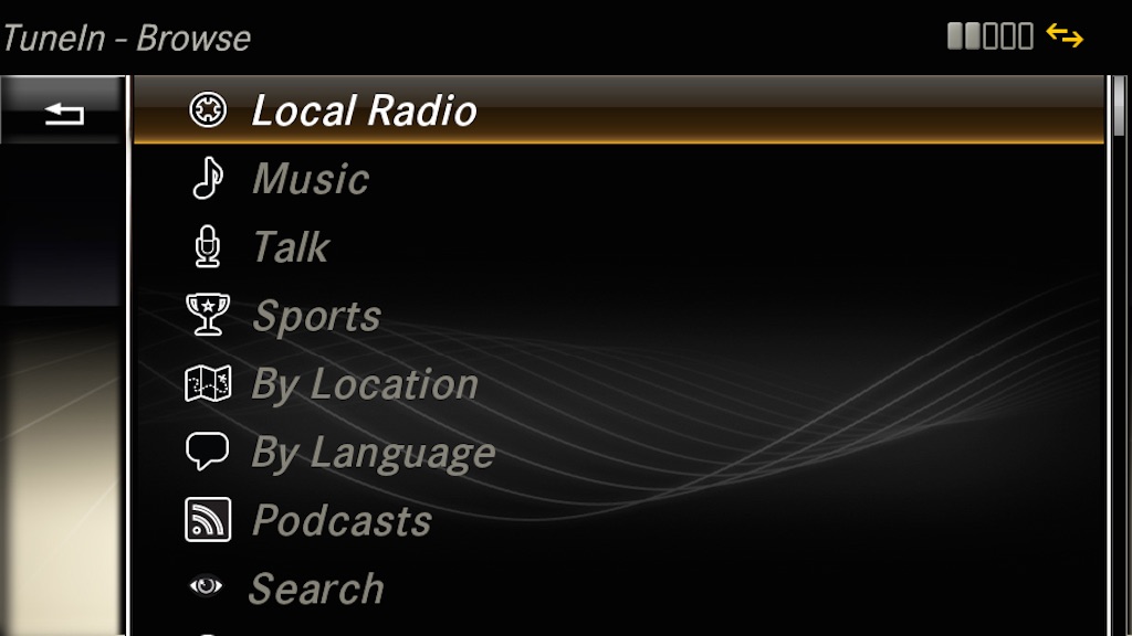 Mercedes TuneIn Radio App
