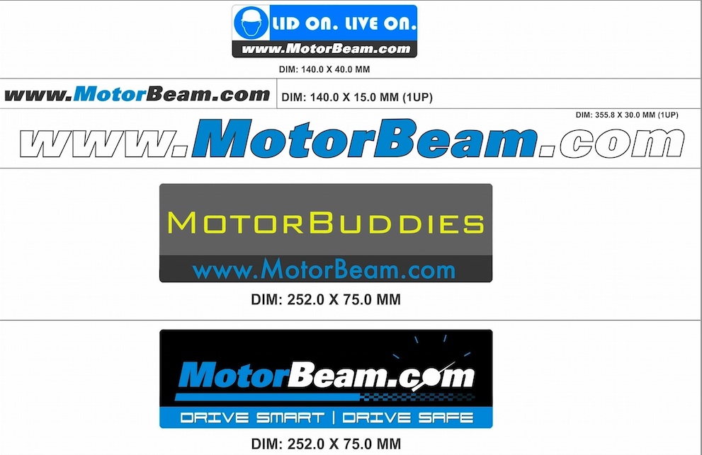 MotorBeam Bike Stickers