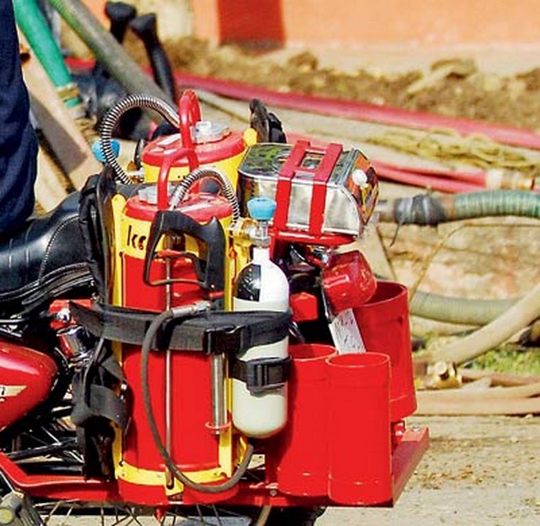 Motorcycle firebrigade equipment