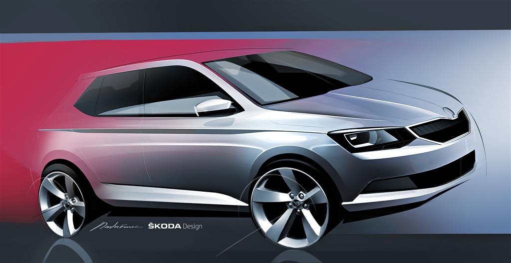 New Skoda Fabia Official Sketch