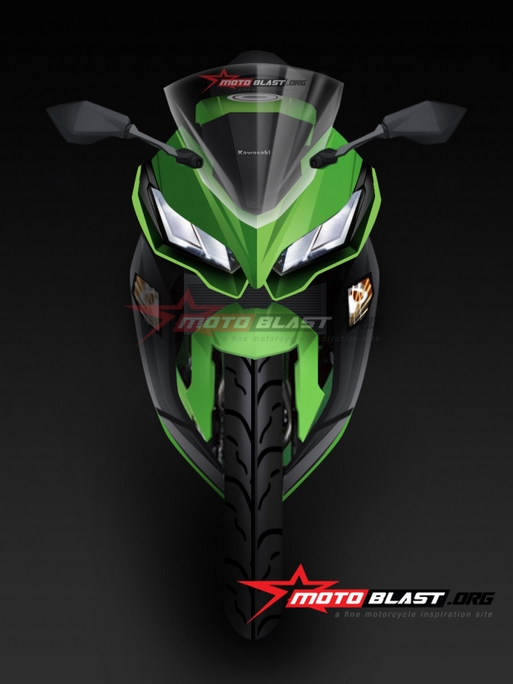 Ninja 250R Front Rendering