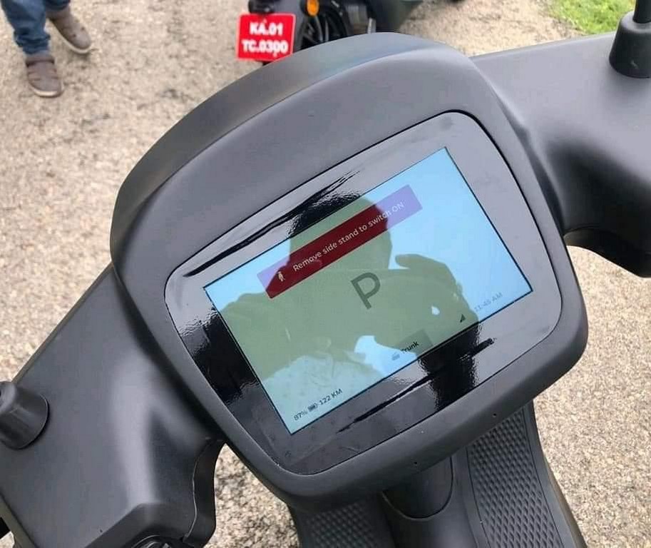 Ola Electric Scooter Spied Digital Instrument Cluster