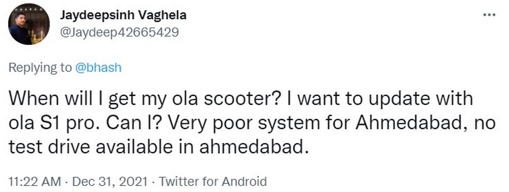 Ola Scooter Delivery Delays