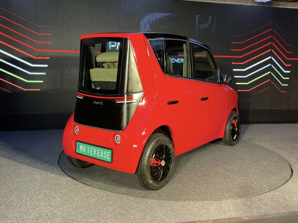 Rear profile of the electric car