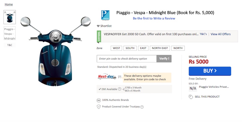 Piaggio Vespa Elegant Book Online