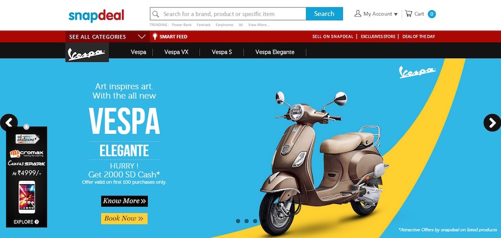 Piaggio Vespa Scooters Snapdeal