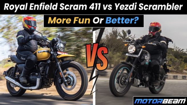 RE Scram vs Yezdi Scram