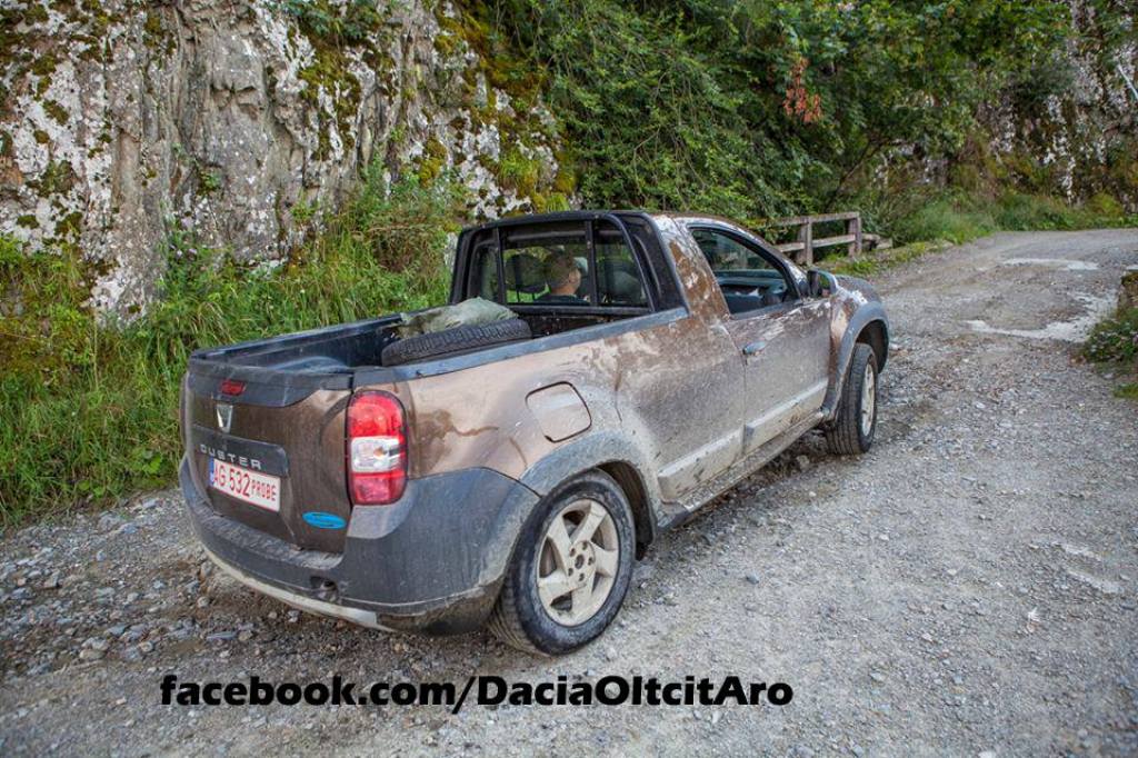 Renault Duster Pickup Spy Shot Romania Rear