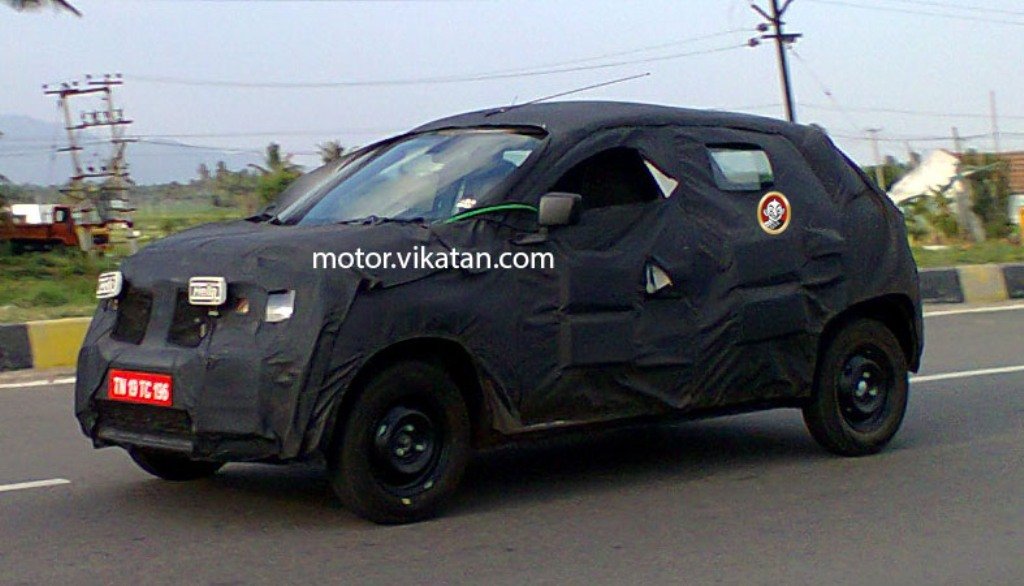 Renault XBA Small Car Prototype Spy Shot
