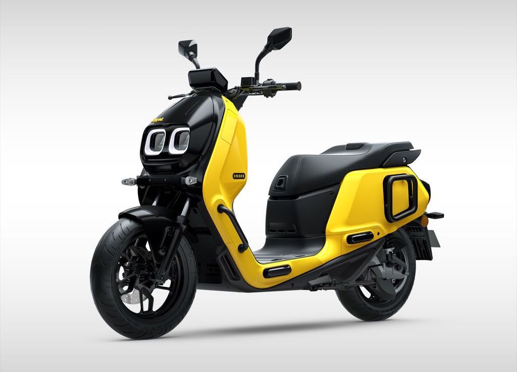 yellow scooter