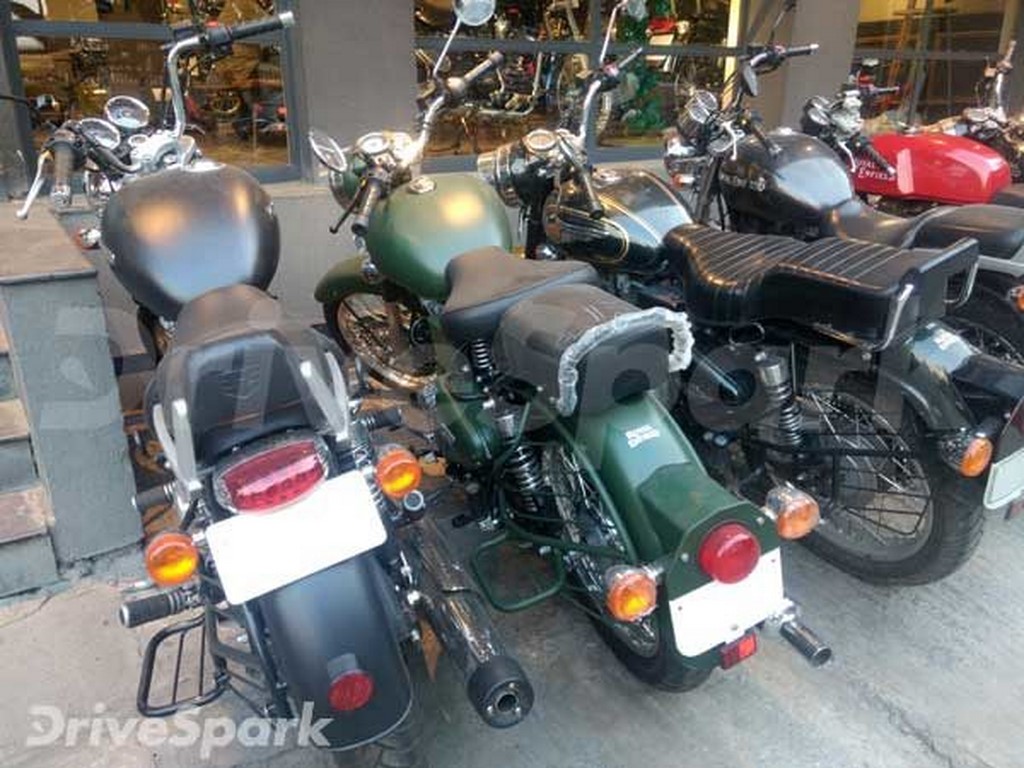 Royal Enfield Battle Green 500 Spotted