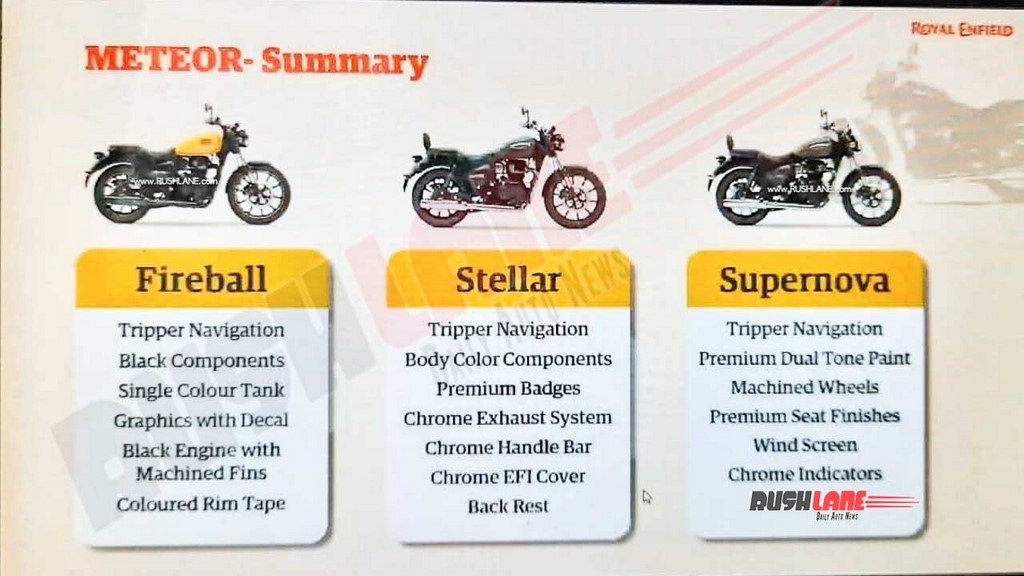 Royal Enfield Meteor Variants