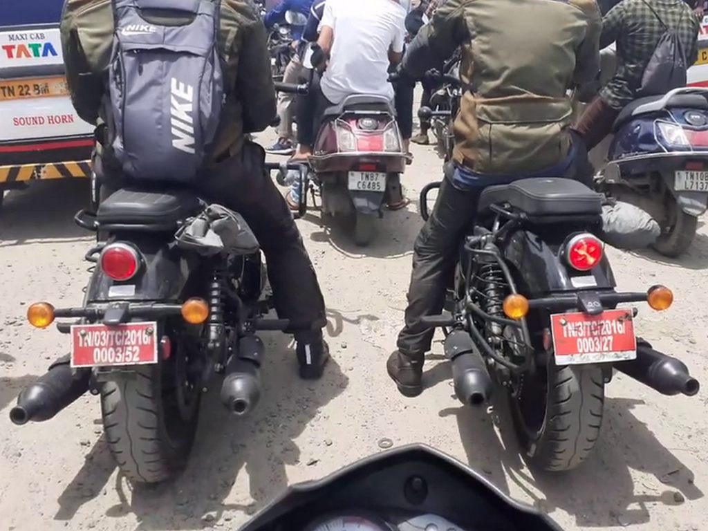 Royal Enfield Shotgun Rear Spied