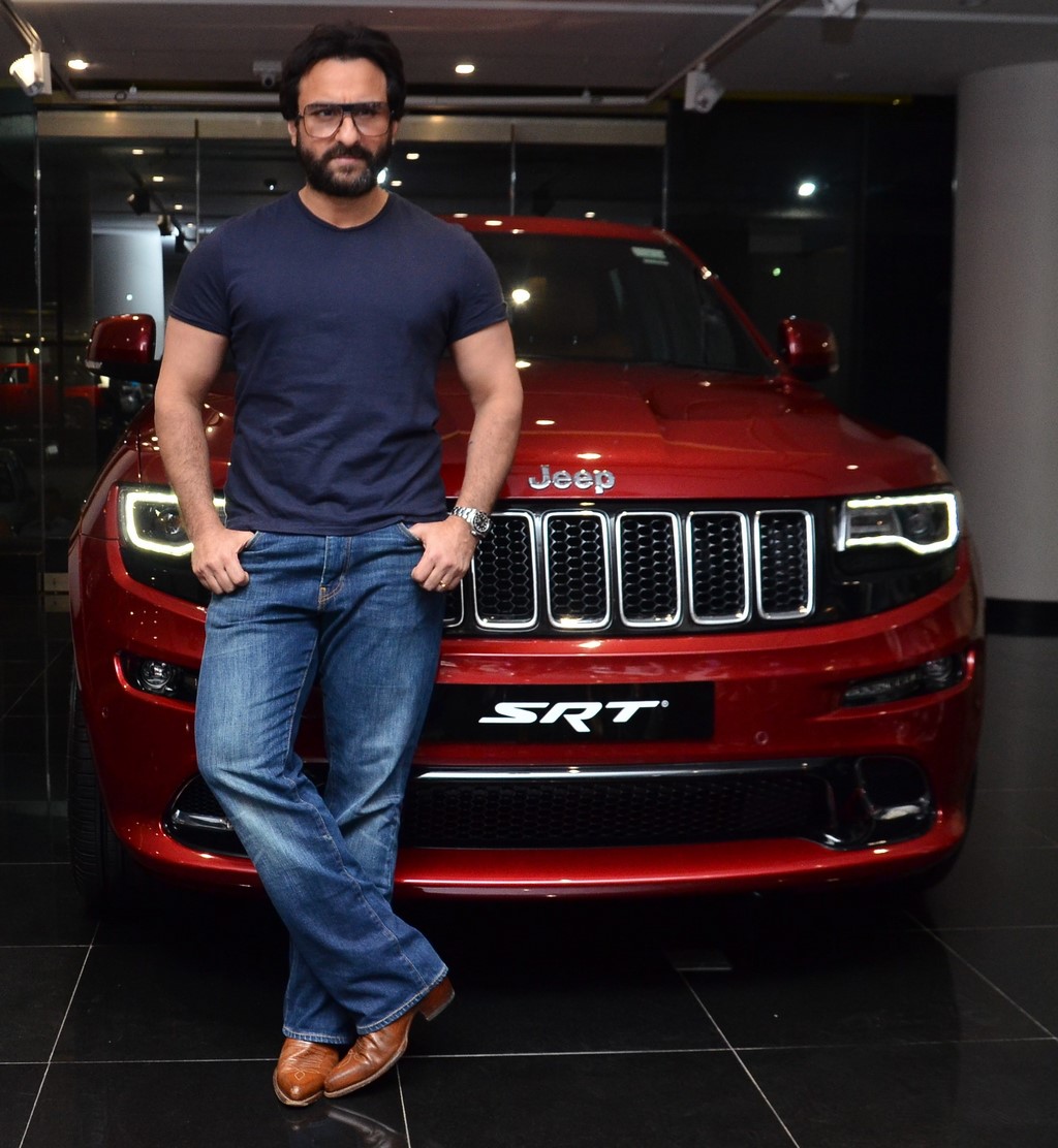 Saif Ali Khan With The New Jeep Grand Cherokee SRT