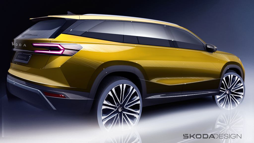 Skoda Kodiaq Sketch Rear