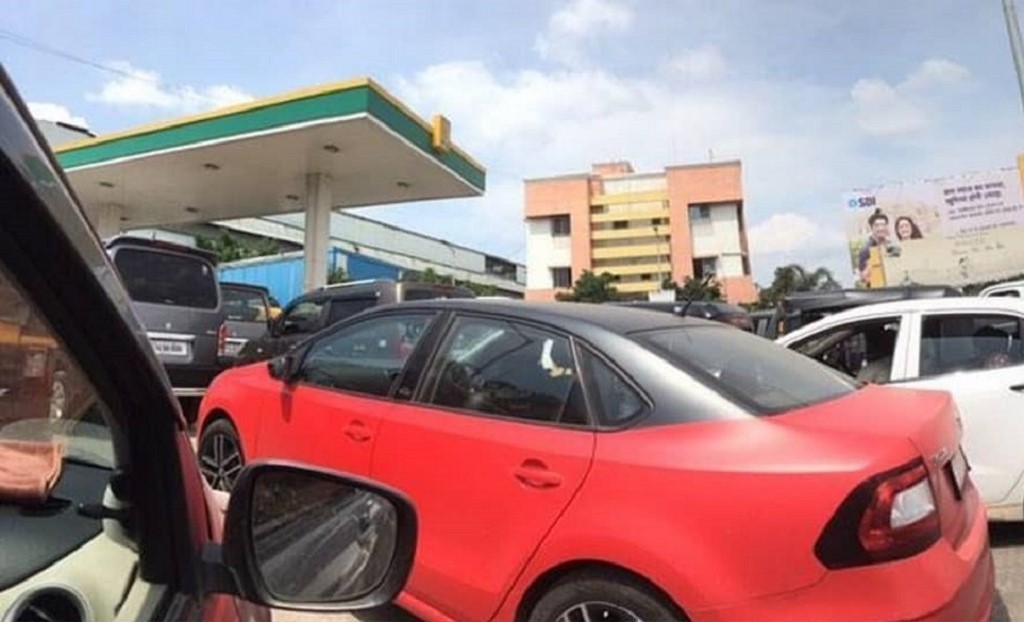 Skoda Rapid CNG Spotted