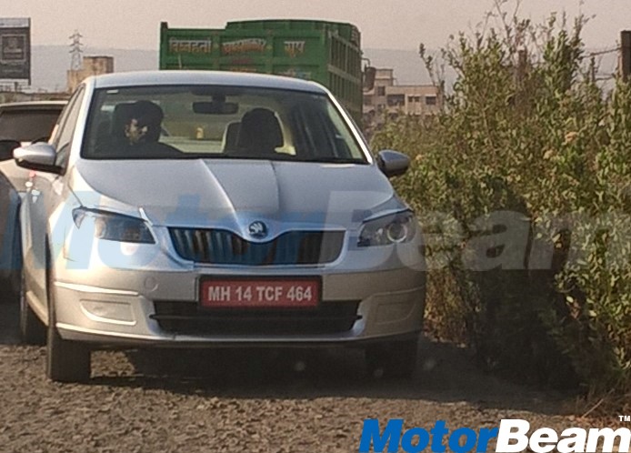 Skoda Rapid Facelift Caught Testing