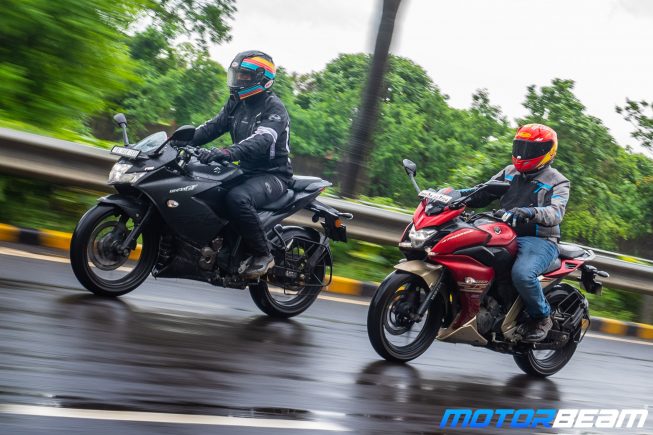 Suzuki Gixxer 250 vs Yamaha Fazer 250 Shootout Video