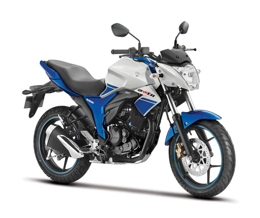 Suzuki Gixxer Dual Tone White Blue