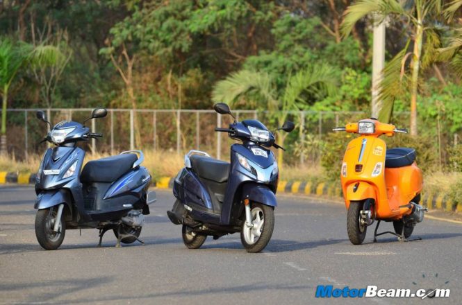 Suzuki Swish vs Activa 125 vs Vespa